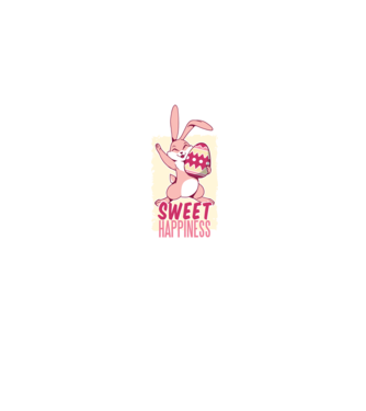 Sweet Happiness pentru Paște tricou cu iepuraș model albastru jeanși pe tricou