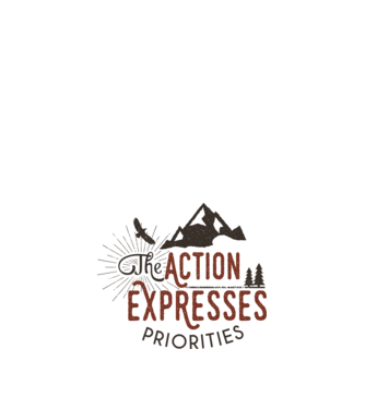 The action expresses priorities model alb pe tricou