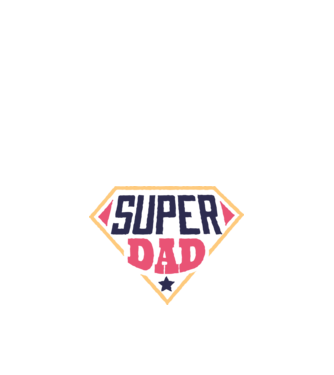 Super Tata model alb pe tricou