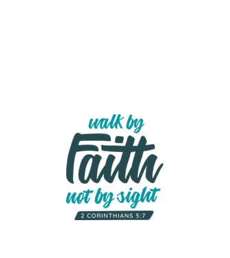 Walk by faith - Religie model alb pe tricou
