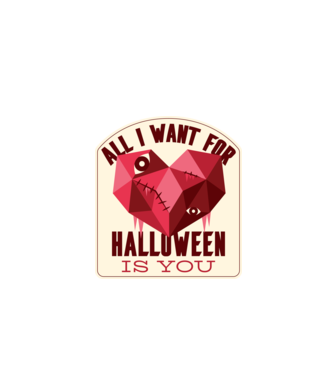 All I want for Halloween is You model alb pe tricou