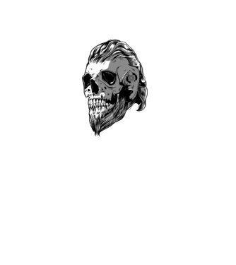 Craniu Viking model negru pe tricou