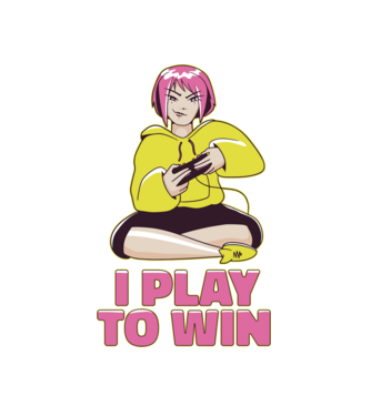 Anime fată Gamer model alb pe tricou