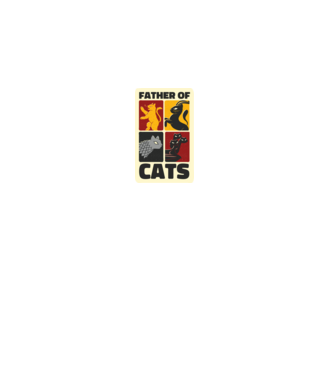 Father of Cats Game of Thrones parodie model negru pe tricou