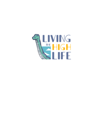 Living the High Life Dinosaur model negru pe tricou