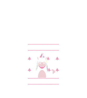 Unicorn de Crăciun pulover urât model negru pe tricou