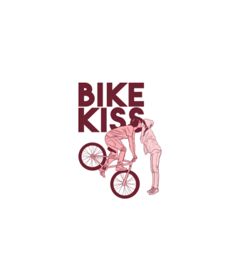 Pupici cu bicicletă model alb pe tricou