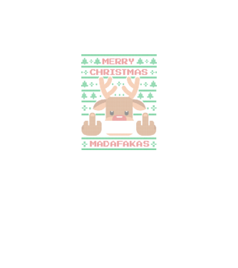 Merry Christmas Madafakas model negru pe tricou