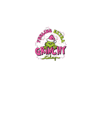Feeling extra Grinchy today model albastru închis pe tricou
