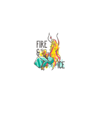 Fire and Ice model gri pe tricou
