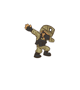 Soldat DAB model verde pe tricou