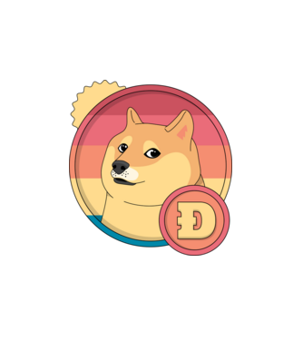 Doge Coin model alb pe tricou