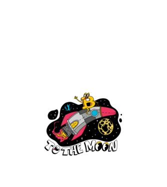 Bitcoin to the moon model nisipiu pe tricou