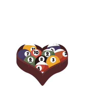 I break hearts - Biliard model negru pe tricou