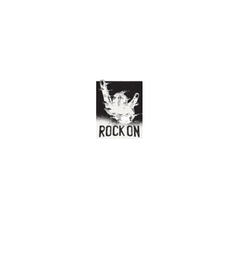 Rock On model alb/roșu pe tricou