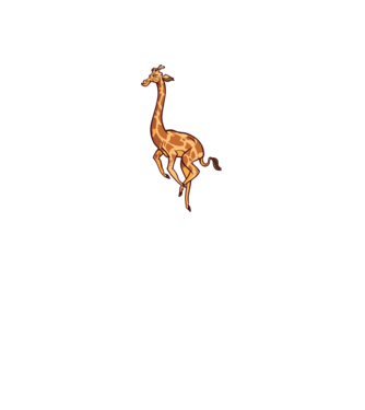 Girafă drăguță model nisipiu pe tricou