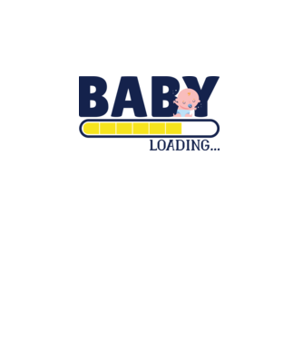 Baby is loading - tricou amuzant pentru mămici model alb pe tricou