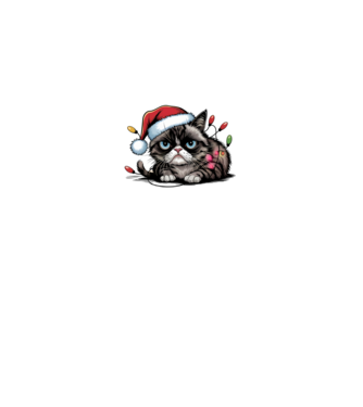 Christmas Spirit Grumpy Cat Negru model negru pe tricou