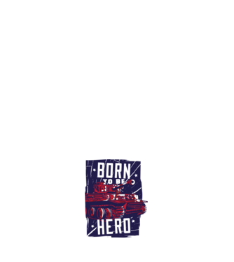 Born To be A Hero cu tanc model negru pe tricou