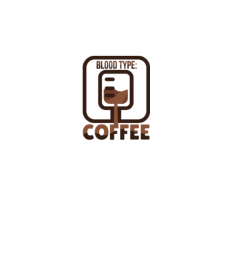 Grupa mea de sânge este cafeaua model alb pe tricou