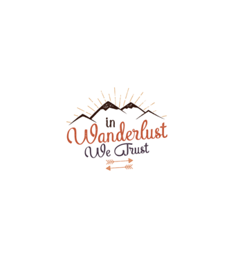 In Wanderlust we trust model alb pe tricou
