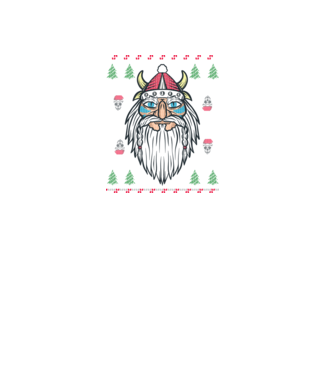 Moș Crăciun viking Pulover urât model negru pe tricou