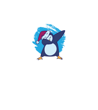 Pinguin DAB model alb pe tricou