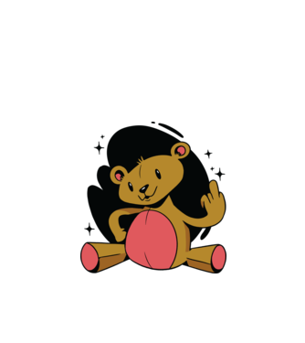 Ursuleț Teddy hain model verde de măr pe tricou
