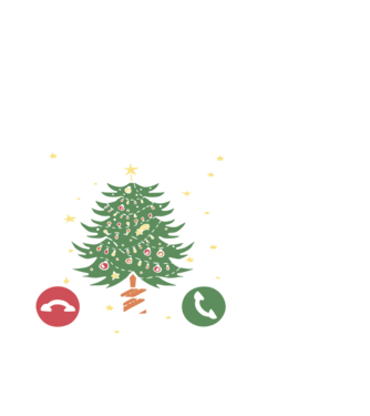 Christmas is calling model alb pe tricou