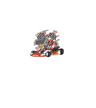 Gokart model negru pe tricou