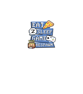 Eat, Sleep, Game respawn model alb pe tricou