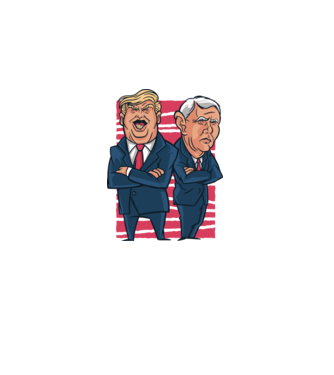 Trump Pence USA model alb pe tricou