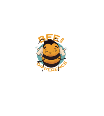 Bee the Difference - Fii tu însuți diferența model negru pe tricou