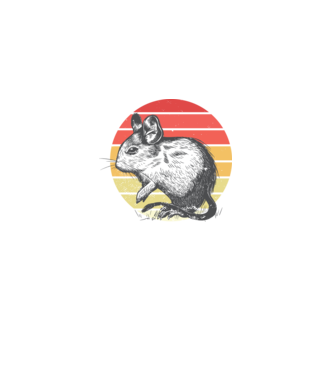 Retro Degu model negru pe tricou