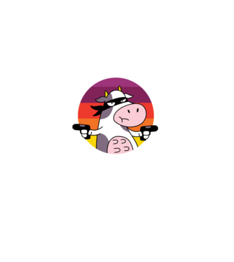 Pew Pew Pew Madafakas Vacă model negru pe tricou