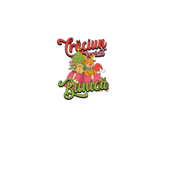 CRĂCIUN FERICIT BUNICĂ model turcoaz pe tricou