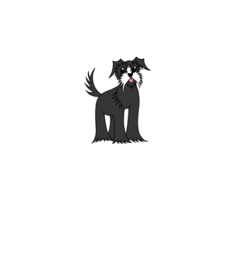 Desen Schnauzer model alb pe tricou