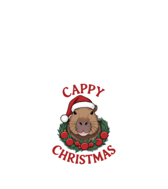 Cappy Christmas 2 model alb pe tricou
