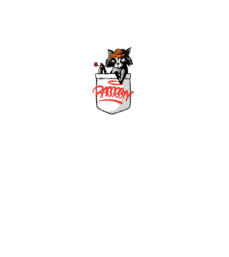 Raton de buzunar model alb pe tricou
