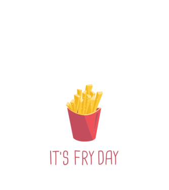 'It''s Fry Day' model negru pe tricou