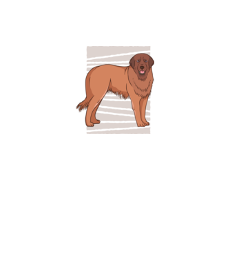 Câine ciobănesc Leonberg model negru pe tricou