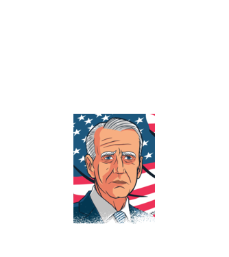 Joe Biden USA model negru pe tricou