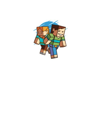 Caractere Minecraft model alb pe tricou