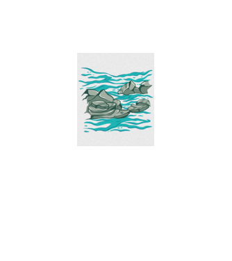 Oceanul cu Stânci model albastru regal pe tricou