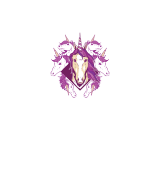 Unicorn Mandala model mov pe tricou