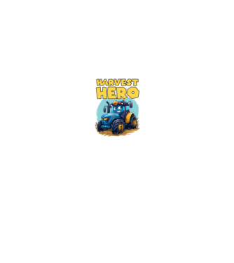 Harvest Hero Tractor model negru pe tricou