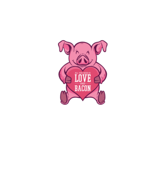 All you need is love and bacon model negru pe tricou