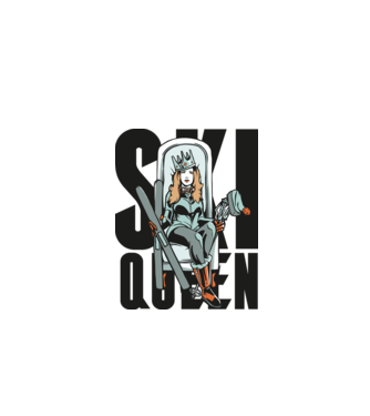 Ski Queen - Regină schioară model turcoaz pe tricou