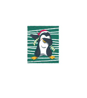 Pinguin DAB Crăciun model alb pe tricou