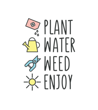 Plant Water Weed Enjoy model alb pe tricou